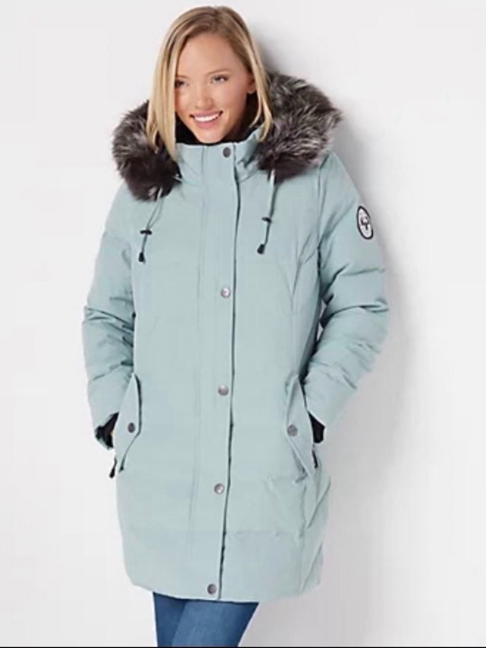 Arctic Expedition Mint Green Canadian Winter Quilted Down Coat 2X